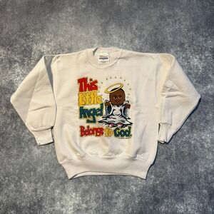Vintage Kids This Little Angel Belongs to God Graphic Crewneck Size S 6-8